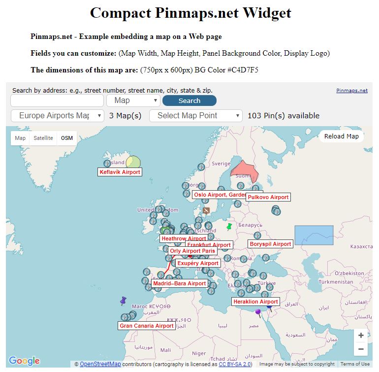 Pinmaps.net Compact Widget Example